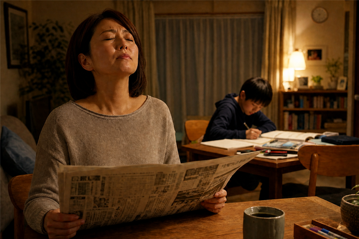家庭学習を続ける難しさに悩む母親